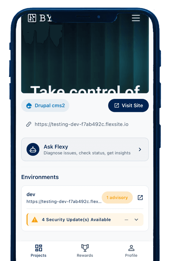 FlexSite mobile app